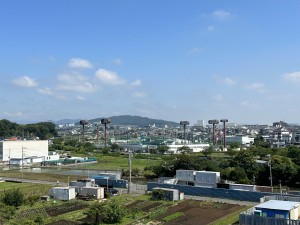 屋上から及川球場